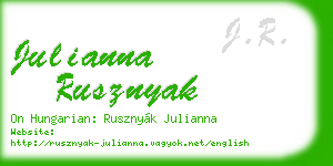 julianna rusznyak business card