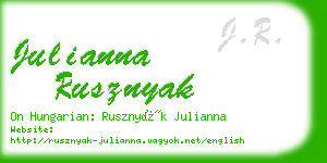 julianna rusznyak business card